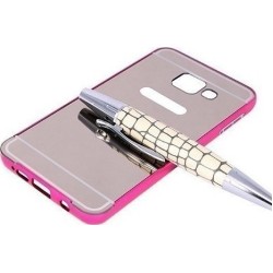 OEM Back Cover Ultra Slim 0.3mm Mirror Αλουμινίου αποσπώμενη Φούξια Ασημί (Samsung Galaxy A5 2016)