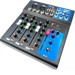 Andowl Q-4L Αναλογική Κονσόλα 4 Καναλιών με Phantom Power & 2 Εισόδους XLR & Bluetooth