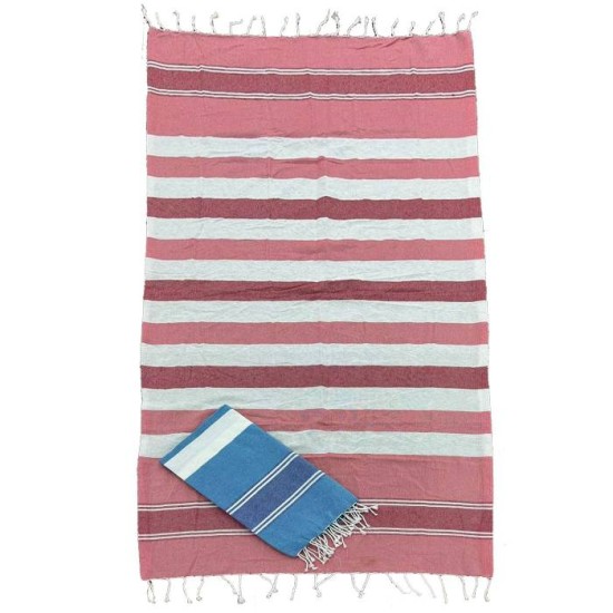 ΠΕΣΤΕΜΑΛ ΔΙΠΛΗΣ ΟΨΗΣ ΜΕ ΚΡΟΣΙΑ ~500g 90x180cm SUMMERtiempo 62844 κοκκινο