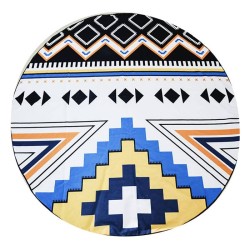 ΠΕΤΣΕΤΑ MICROFIBER ΣΤΡΟΓΓΥΛΗ ~380gr Φ=150cm SUMMERtiempo 62846 πολυχρωμη