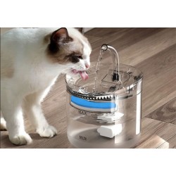 Αυτόματη Ποτίστρα / Συντριβάνι για Σκύλο & Γάτα 1.8lt σε Διάφανο Χρώμα