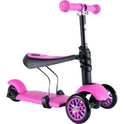 Παιδικό Πατίνι 3 Σε 1 Με 3 Τροχούς LED Glider Scooter Pink
