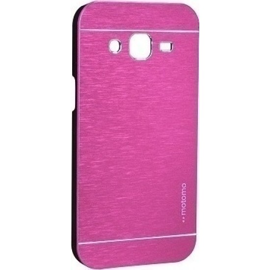 OEM Back Cover Ultra Αλουμινίου Samsung Galaxy J3  2016 Motomo Φούξια