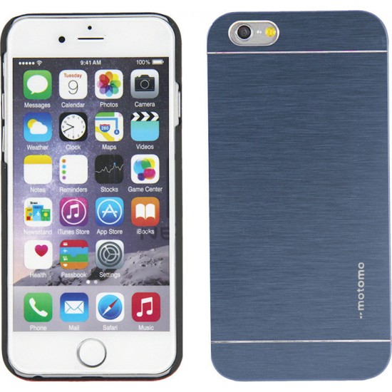 iPhone 6 Plus - θήκη Αλουμινίου Μπλε Ανθρακί Motomo