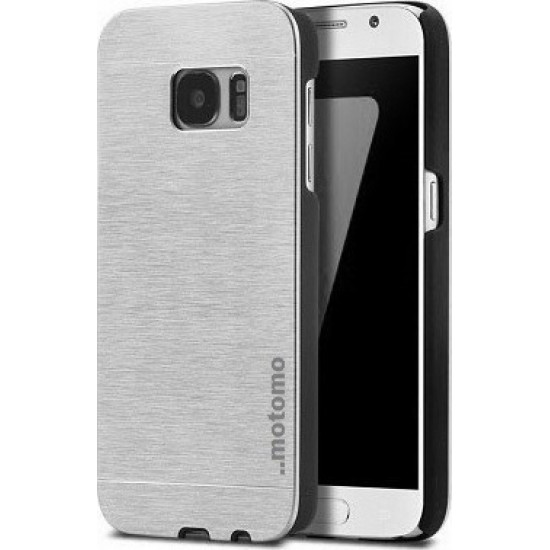 Samsung Galaxy S7 Aluminium Back Cover Case Ασημί (motomo)