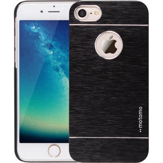 Motomo Back Cover Μεταλλικό Μαύρο (iPhone 8/7) Motomo Back Cover Μεταλλικό Μαύρο (iPhone 8/7)