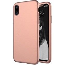 OEM 360 Full Body Ροζ + Tempered Glass (iPhone X/Xs)