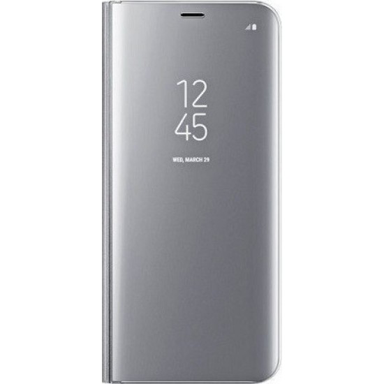 OEM Clear View Book Ασημί (Galaxy J4)