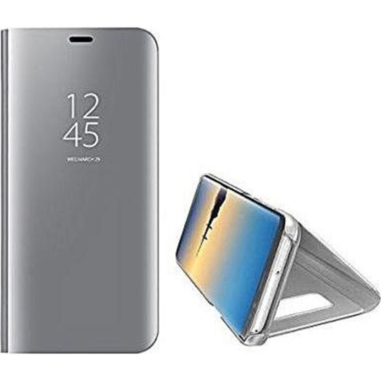 OEM Clear View Book Ασημί (Huawei P10 Lite)