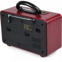MEIER RETRO ΦΟΡΗΤΌ ΕΠΑΝΑΦΟΡΤΙΖΌΜΕΝΟ ΡΑΔΙΌΦΩΝΟ USB/SD MP3 PLAYER M-115BT Καφέ