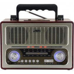 Retro Φορητό Επαναφορτιζόμενο Ραδιόφωνο USB/SD Mp3 Player Recorder - Kemai MD1800UR