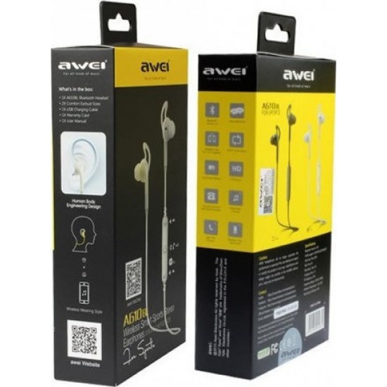 Awei A610BL Ασύρματα Ακουστικά Bluetooth - Μαύρο Awei A610BL Ασύρματα Ακουστικά Bluetooth - Μαύρο