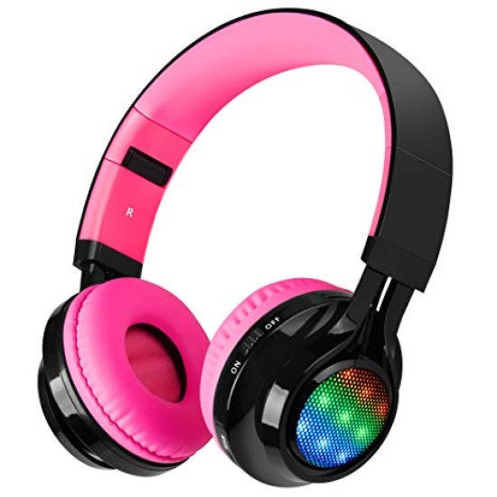Wireless Bluetooth Headset Subwoofer Stereo AB-005 Pink