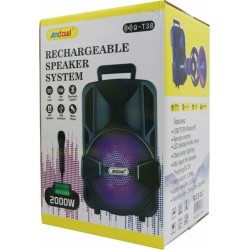 Andowl Σύστημα Karaoke με Ενσύρματα Μικρόφωνα Q-T38 (Μαύρο)
