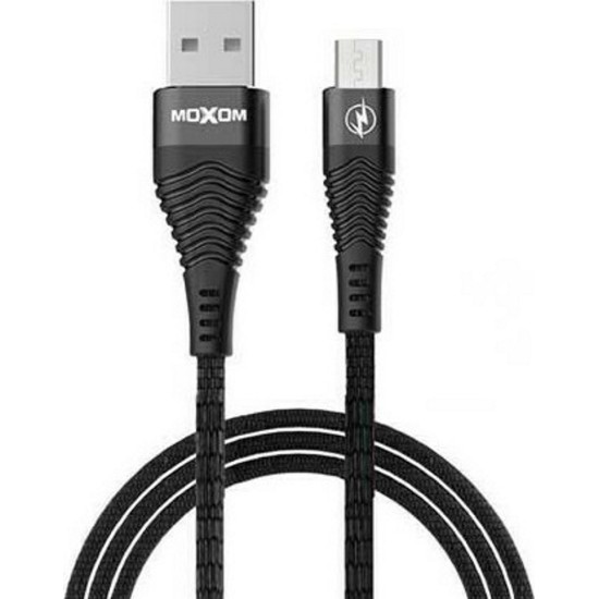 Moxom MX-CB31 LED USB 2.0 to micro USB Cable Μαύρο 1m (MX-CB31)