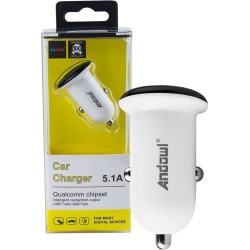 Andowl Φορτιστής Αυτοκινήτου QY-W03 5.1A με Θύρες: 2xUSB