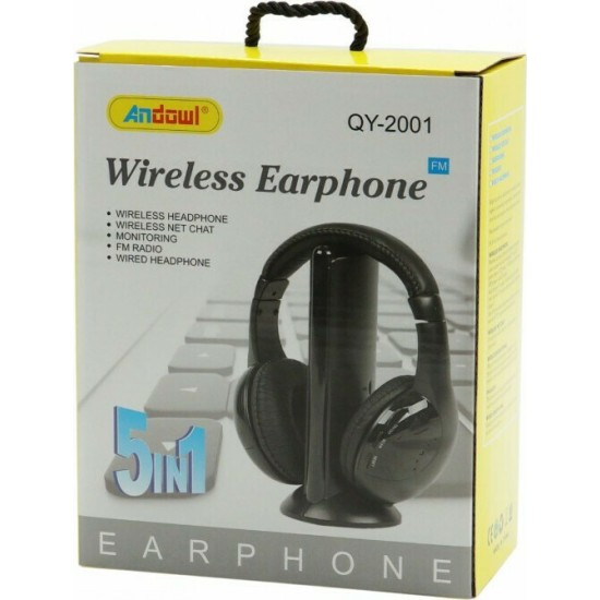 Ασύρματα Over Ear Ακουστικά Τηλεόρασης QY2001 (Μαύρο) Ασύρματα Over Ear Ακουστικά Τηλεόρασης QY2001 (Μαύρο)