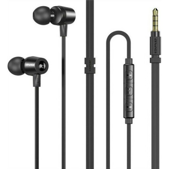 In-ear Handsfree με Βύσμα 3.5mm Awei L5 (Μαύρο)
