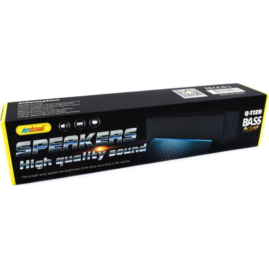 Ηχεία Υπολογιστή με Ισχύ 3W Andowl Q-T125 (Μαύρο)