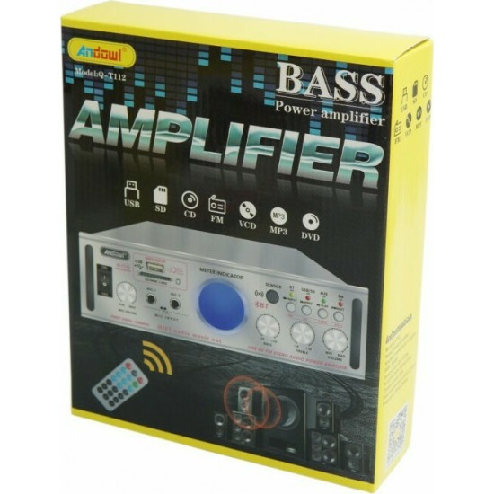 Ενισχυτής με λειτουργία Karaoke Andowl Q-T112 (Γκρι)