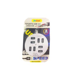 USB 2.0 HI-SPEED Hub 8 Θυρών Με Καλώδιο 60cm Andowl Q-HU800