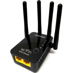 Ασύρματο WiFi N Router/Repeater 300Mbps WPS Andowl Q-A45 – Μαύρο