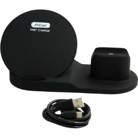 Andowl Wireless Charging Pad (Qi) Μαύρο (Q-L025)