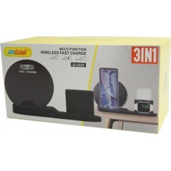 Andowl Wireless Charging Pad (Qi) Μαύρο (Q-L025)