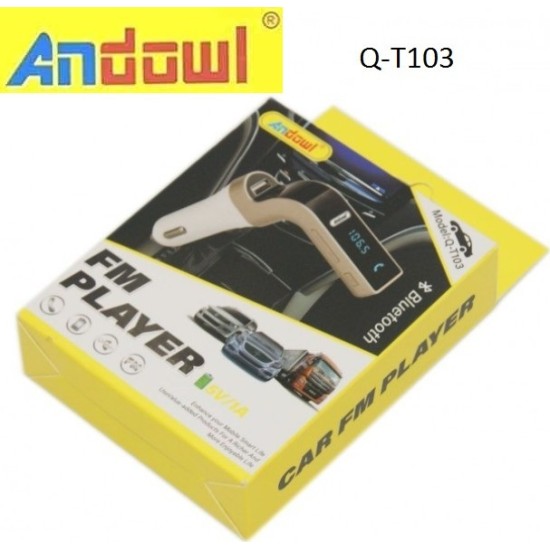 Andowl FM Transmitter Q-T103 με AUX / Bluetooth / USB