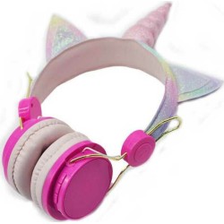Unicorn Ασύρματα Ακουστικά Bluetooth On Ear AH-808 (Φούξια)
