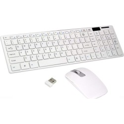 Touchglobal K06 Ασύρματο Σετ Πληκτρολόγιο & Ποντίκι Αγγλικό US (Λευκό)