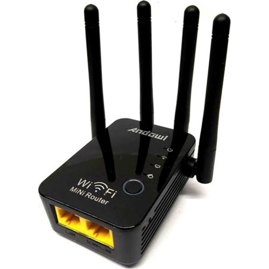 Andowl Q-A46 WiFi Extender Single Band (2.4GHz) 300Mbps με 2 Θύρες Ethernet
