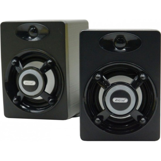 Andowl Q-YX31 Ηχεία Υπολογιστή 2.0 με Ισχύ 6W (Μαύρο)