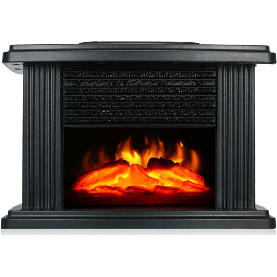 81011FLH00BK Επιδαπέδιο Ηλεκτρικό Τζάκι 1000W 22.5x15.5cm Μαύρο