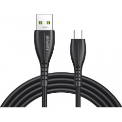 Awei Regular USB 2.0 to micro USB Cable Μαύρο 1m (CL-115M)