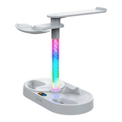 iPega Dual Charger Stand Βάση Φόρτισης για 2 χειριστήρια VR με φωτισμό LED Λευκή PS5 PG-P5V001PS VR2 42448540