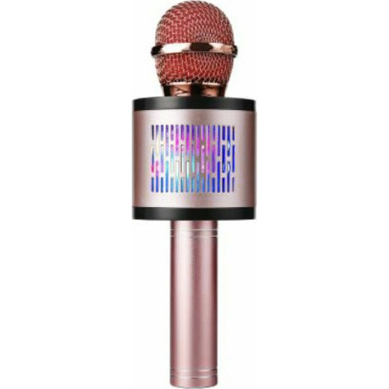 Andowl Ασύρματο Μικρόφωνο Karaoke V9 σε Ροζ Χρυσό Χρώμα