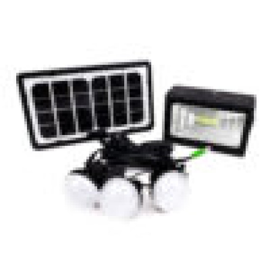 Ηλιακό κιτ με 3 λάμπες LED και μεγάλης ισχύς φακό 30W CL-03 NEW