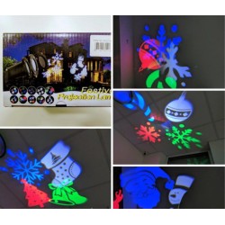 Χριστουγεννιάτικος Προβολέας LED Χριστουγενιάτικες Φιγούρες με RGBW Φωτισμό Ρεύματος IP65 Εξωτερικού Χώρου