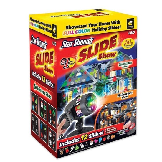 Χριστουγεννιάτικος Προβολέας LED Ρεύματος IP44 Εξωτερικού Χώρου SLIDE SHOW