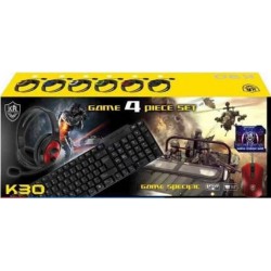 Game 4 set keyboard-mouse-headphones-mouse pad kr k30