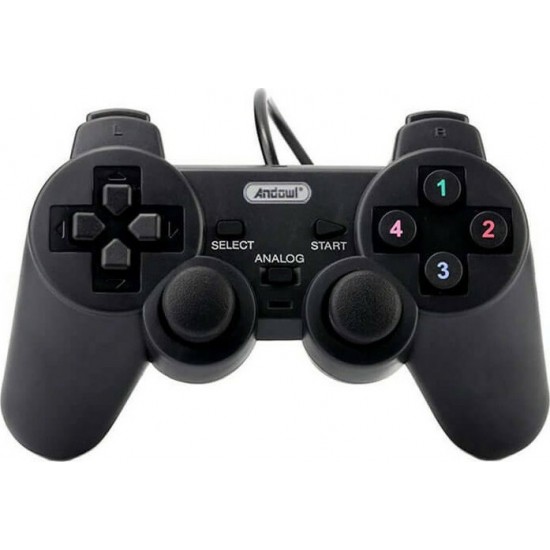 Ενσύρματο Gamepad για PC / PS3 / PS4 (Μαύρο) Andowl QY-SP3