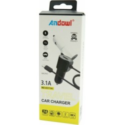 Φορτιστής Αυτοκινήτου Andowl με Θύρες: 1xUSB μαζί με Καλώδιο micro-USB