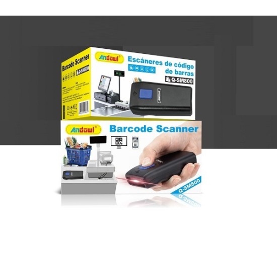 Andowl Scanner Χειρός Ασύρματο με Δυνατότητα Ανάγνωσης 1D Barcodes Q-SM800