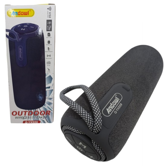 Andowl Q-YX559 Ηχείο Bluetooth με Ραδιόφωνο και διάρκεια μπαταρίας έως 3 ώρες Black