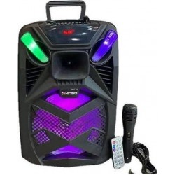 Σύστημα Karaoke με Ενσύρματα Μικρόφωνα QS-833  (Μαύρο Χρώμα)