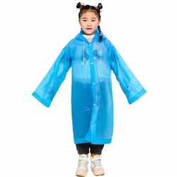 Παιδικό Αδιάβροχο Αντιανεμικό Παλτό με Κουκούλα Μπλε oem