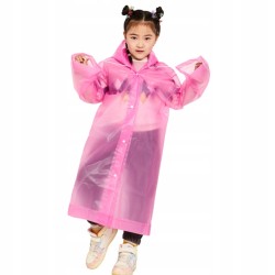 Παιδικό Αδιάβροχο Αντιανεμικό Παλτό με Κουκούλα Ροζ oem