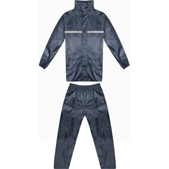 Αδιάβροχο Αντιανεμικό Σετ Μπουφάν Σκουρο Μπλε υψηλής αντοχής - elb30