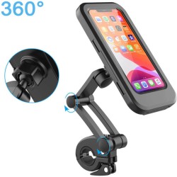 Αδιάβροχη Μαγνητική Βάση Στήριξης 360º Smartphone για Μοτοσυκλέτες-Ποδήλατα OEM HL-69-L – Μαύρο 4,8″ εως 5.5″